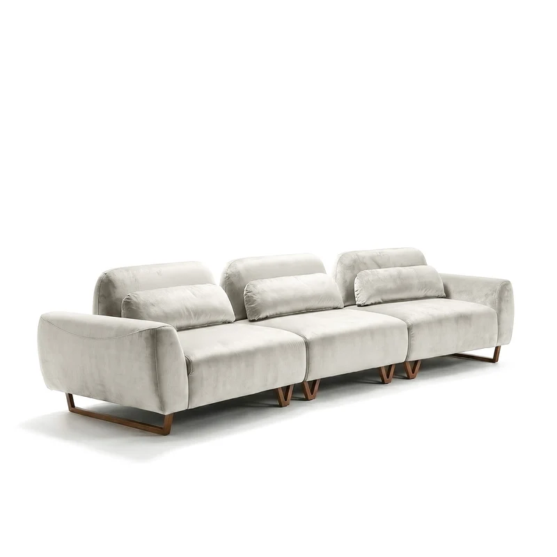 Sofá 3 cuerpos Laguna Cónico Tela Beige - 3.12m a Confección