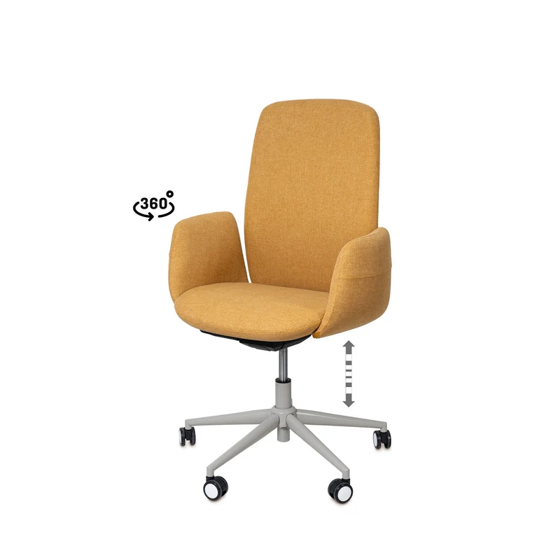 Silla de oficina British mostaza