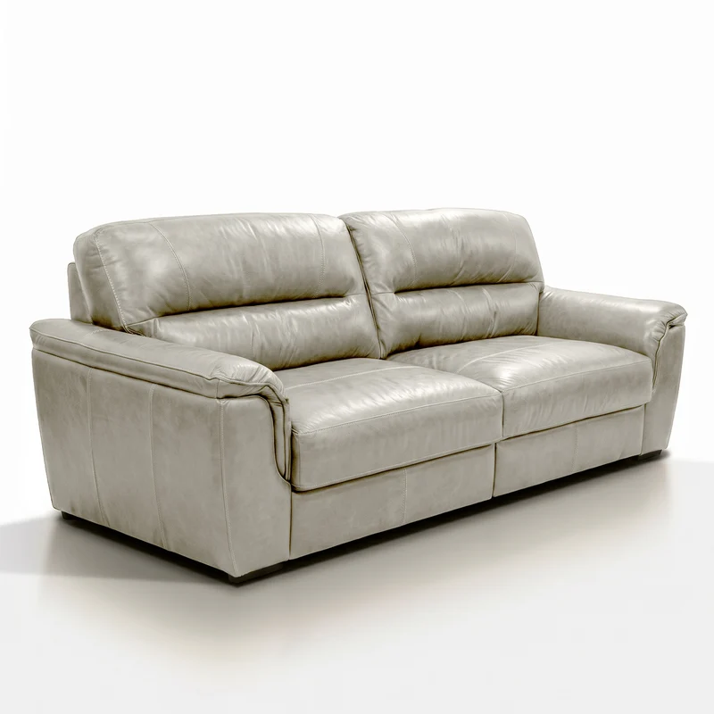 Sofá 2 cuerpos de cuero Vinson Color Crema - 2.20m a Confección