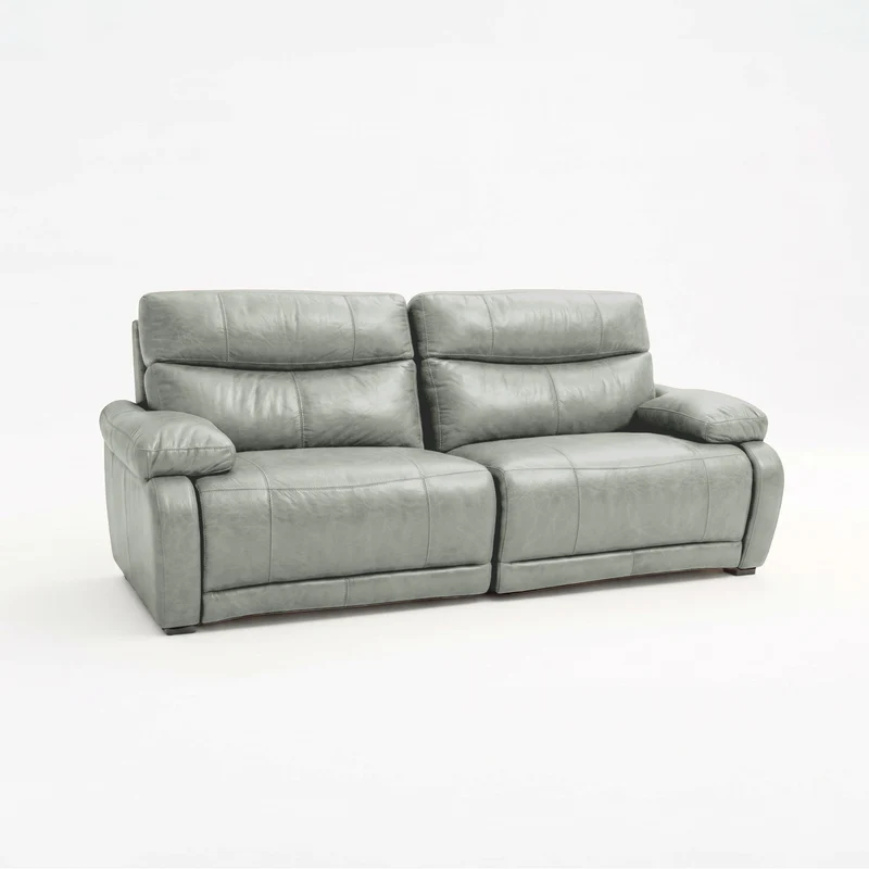 Sofá 2 Cuerpos de Cuero Elbrus Color Beige Claro - 2.16m a Confección