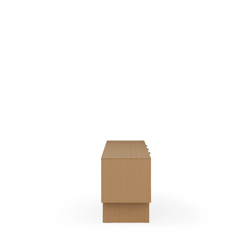 Mueble TV Tulsa roble 160 cm con puertas y cajones, patas de madera