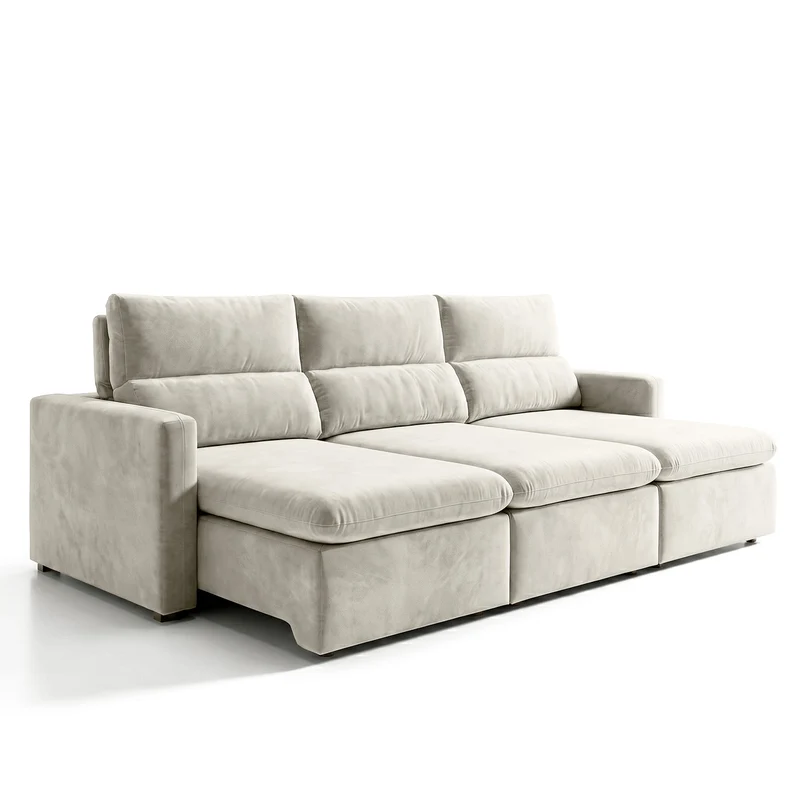 Sofá 3 Cuerpos Dublin Tela Beige - 2.70m a Confección