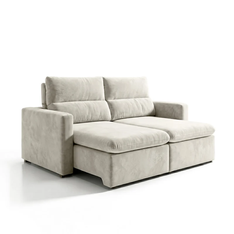Sofá 2 Cuerpos Dublin Tela Beige - 1.90m a Confección