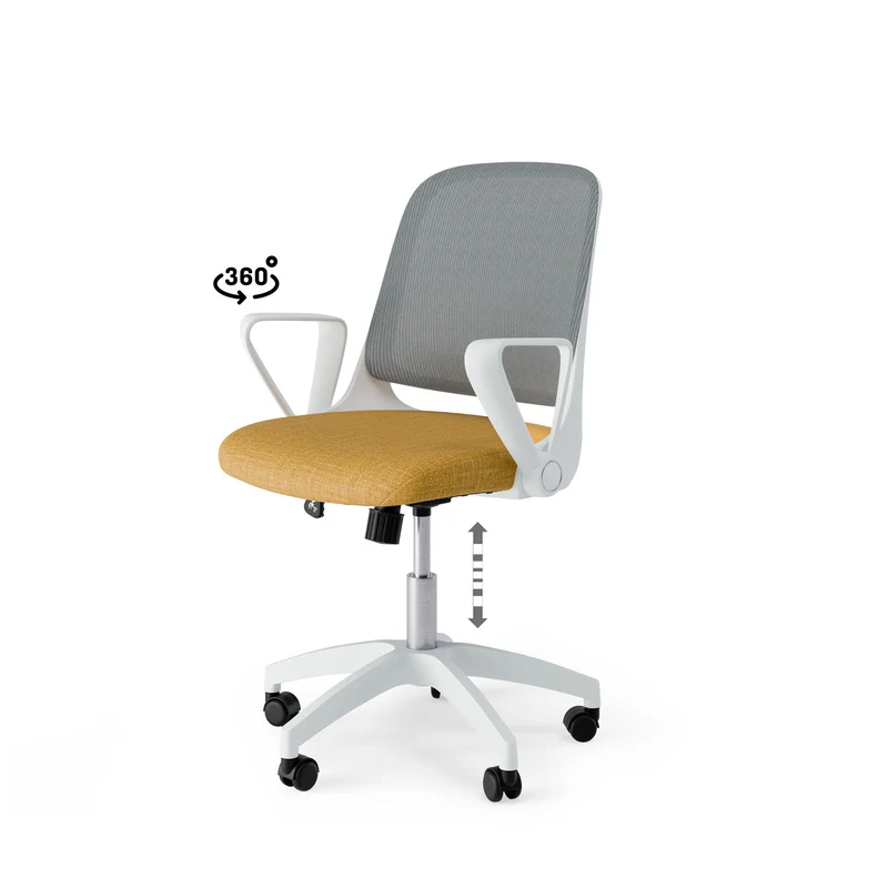 Silla de oficina Siracusa mostaza