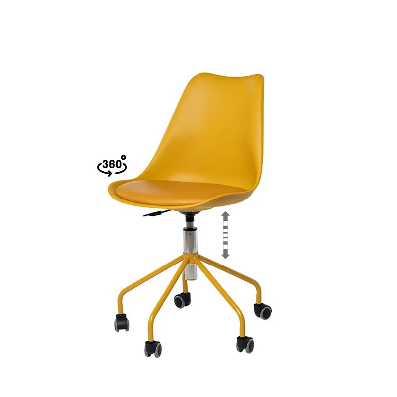 Silla de oficina Yale mostaza