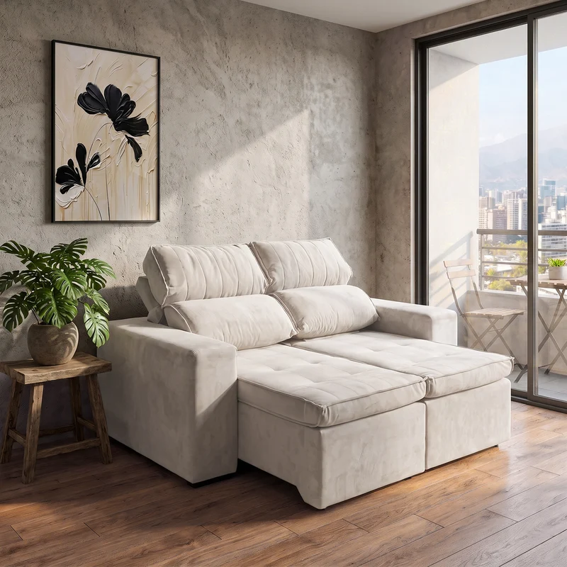 Sofá 2 cuerpos Toquio Tela Beige - 1.84m a Confección