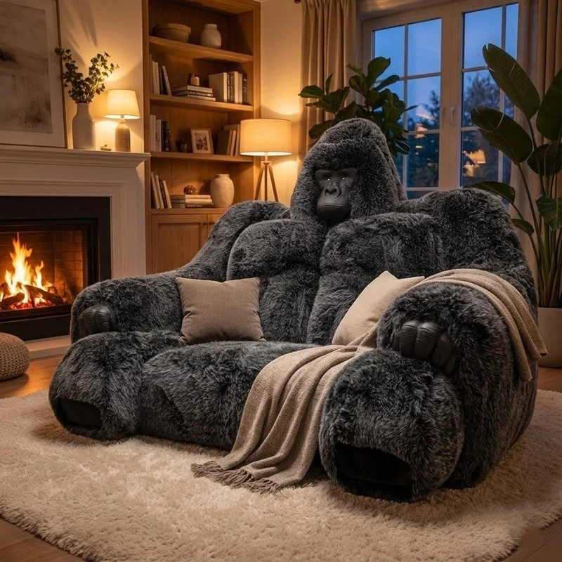 Giant Alpha Gorilla Plush Lounge Sofa