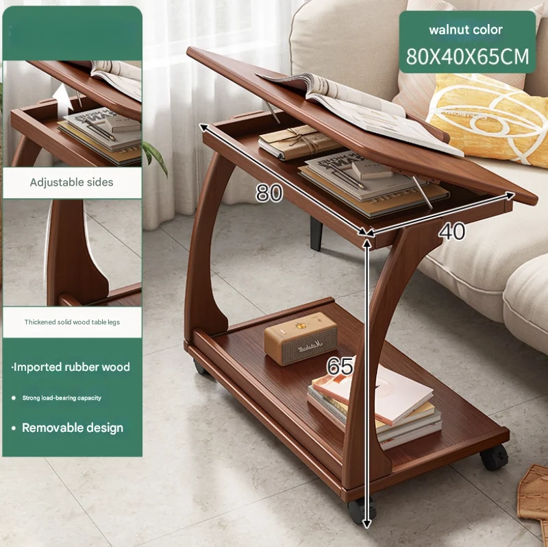 Italian Style Rolling Lift-Top Coffee Table