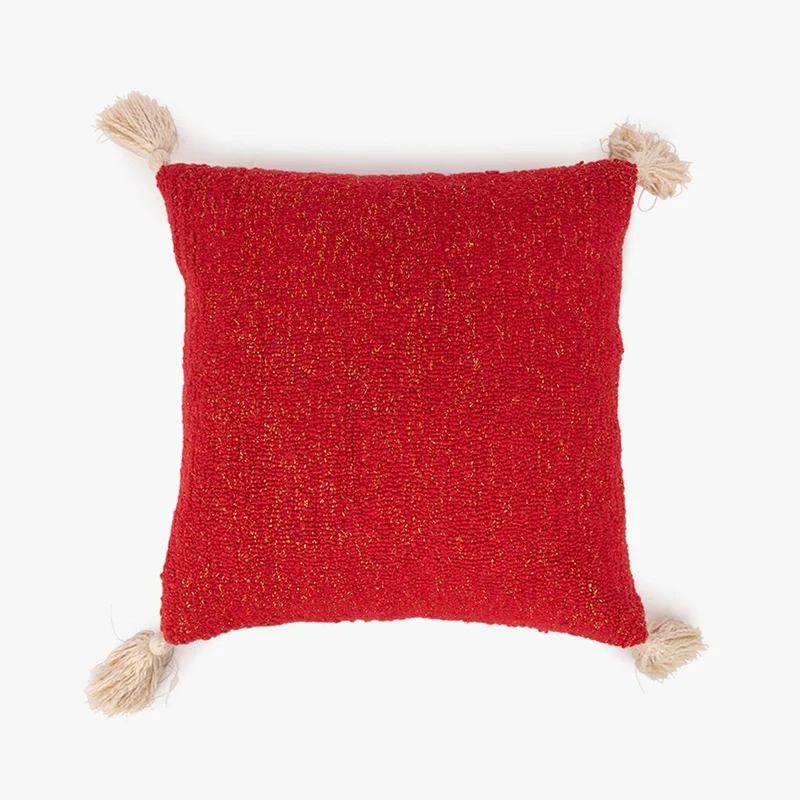 Capa de Almofada Vermelha com Lurex COZY