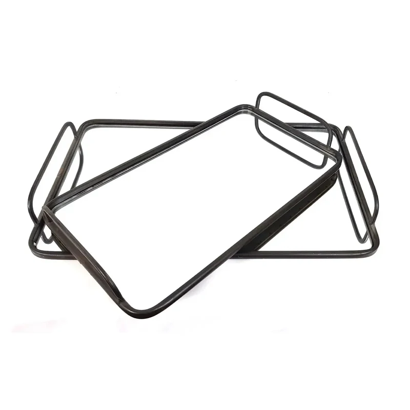 Bandeja Metal Espejo - Set de 2