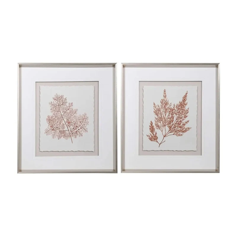 Cuadro Coral Red - Set de 2