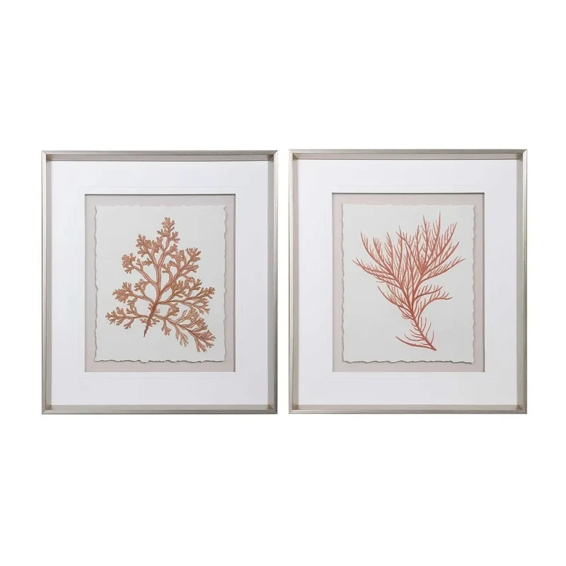 Cuadro Coral Red - Set de 2