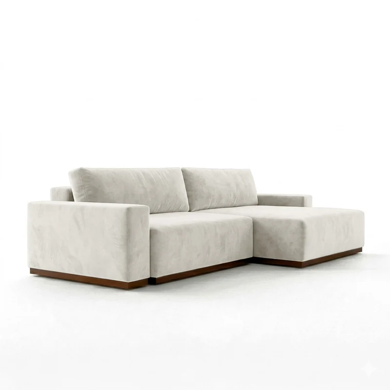 Sofá 2 Cuerpos Imperial Tela Beige - 2.40m a Confección