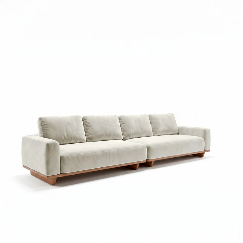 Sofá 2 Cuerpos Tucuma Tela Beige - 2.20m a Confección