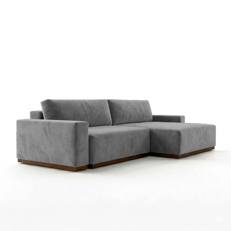 Sofá 2 Cuerpos Imperial Tela Gris Oscuro - 2.20m a Confección