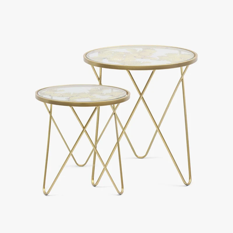 Conjunto de 2 mesas de Apoio 51x57/46x50 GINKGO