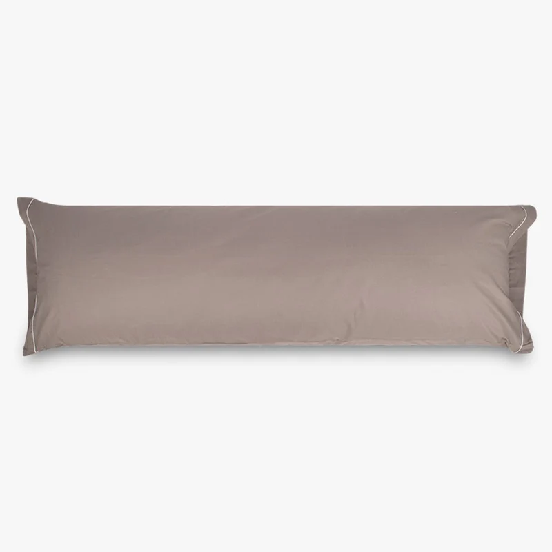 Fronha Almofada de Dormir Algodão Percal Cinza 45x155 SAMOA