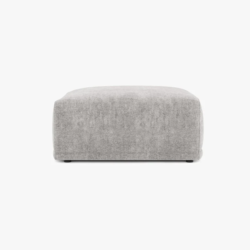Módulo Pouf Cinza Sofá Modular COTILLARD
