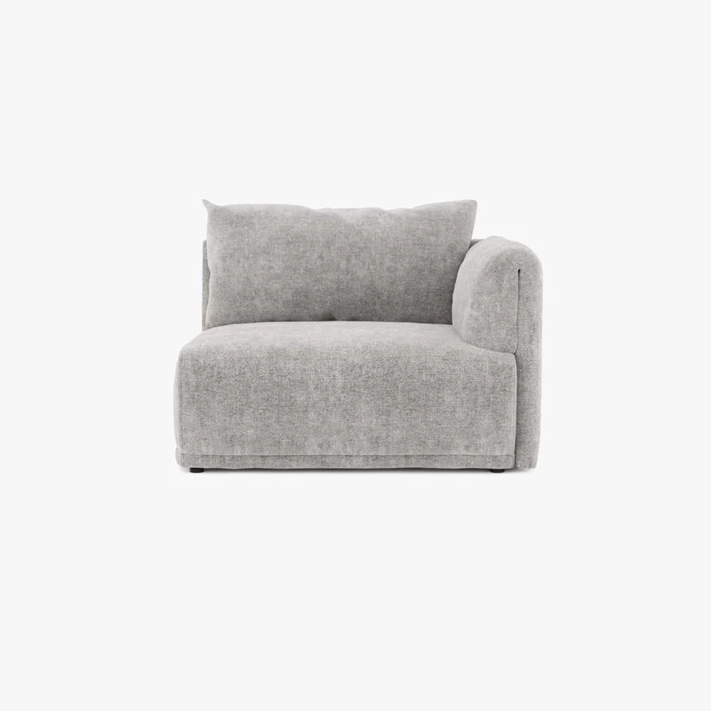 Módulo com Braço Direito Cinza Sofá Modular COTILLARD