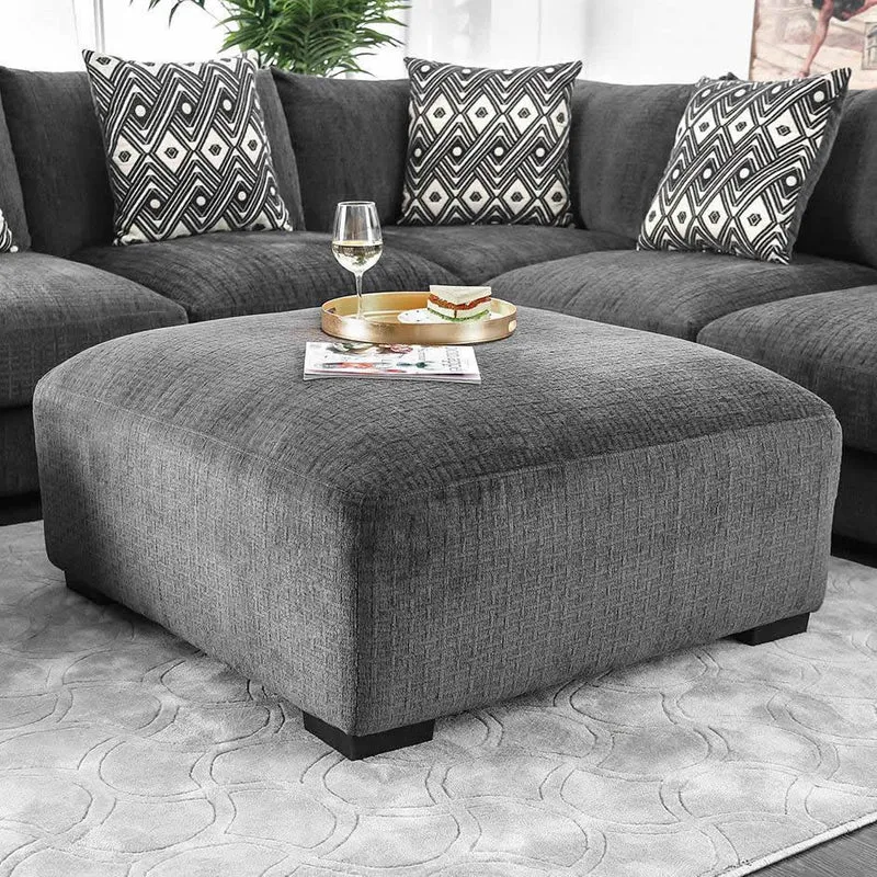 Furniture of America Kaylee Fabric Ottoman CM6587-OT
