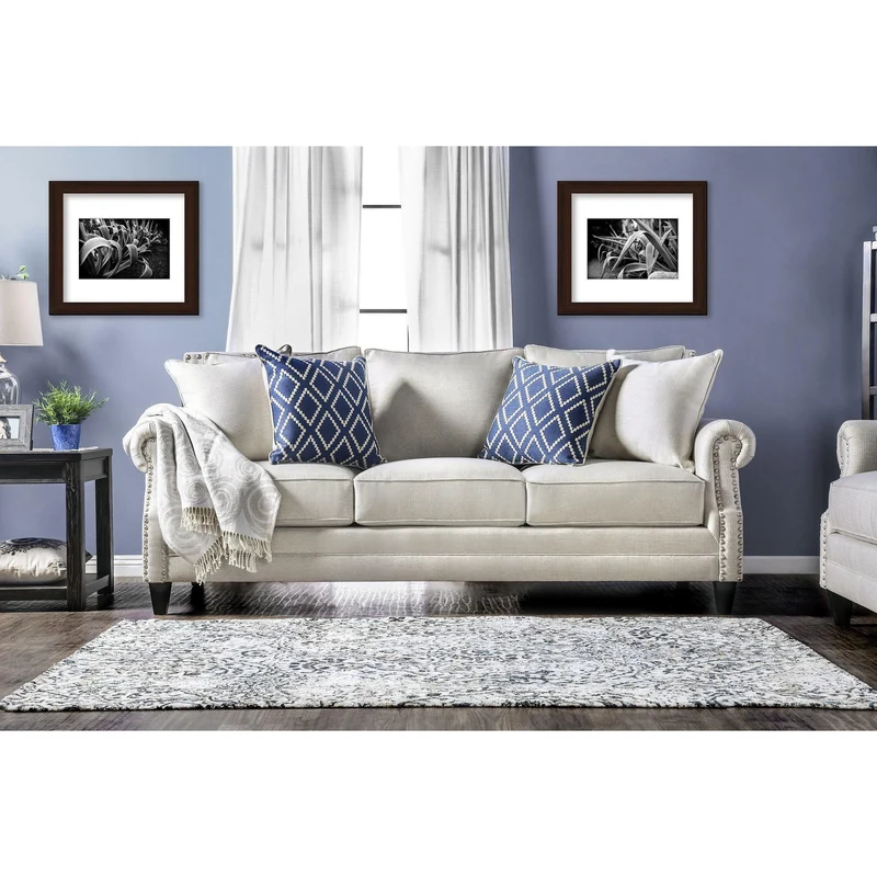 Furniture of America Giovanni Stationary Fabric Sofa SM2672-SF