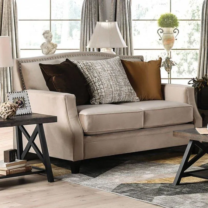Furniture of America Camilla Stationary Fabric Loveseat SM2681-LV