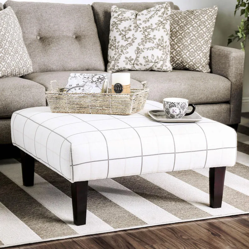 Furniture of America Dorset Fabric Ottoman SM8564-OT