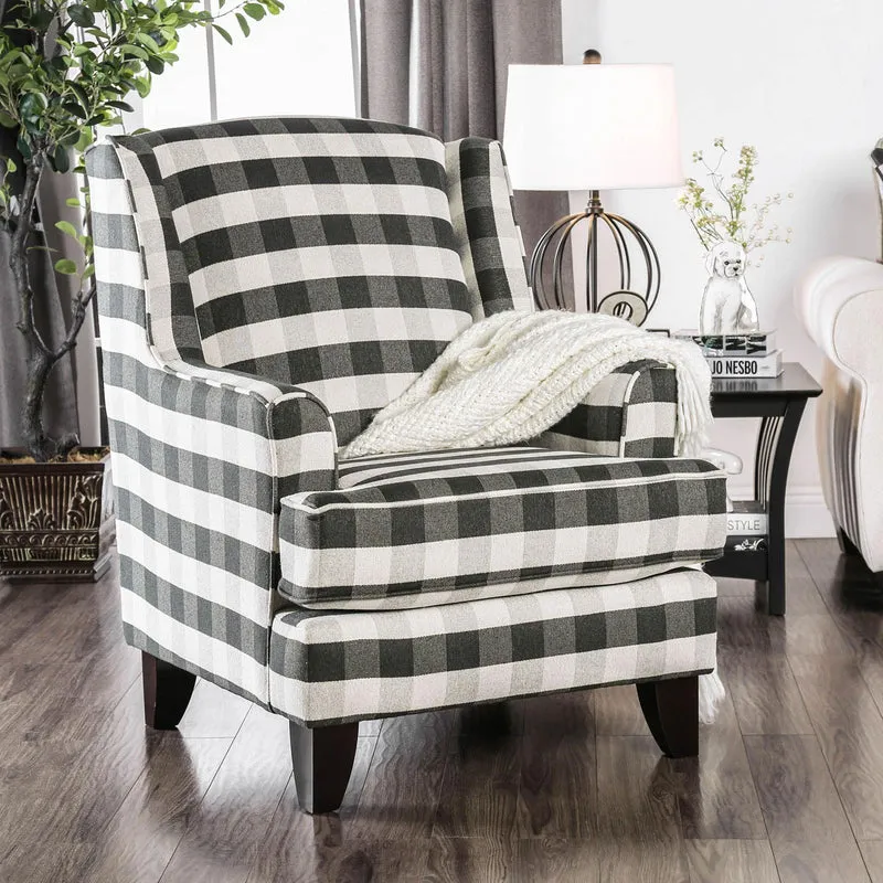 Furniture of America Patricia Stationary Fabric Accent Chair SM8171-CH-ST