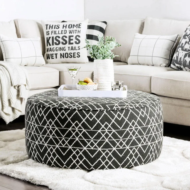 Furniture of America Patricia Fabric Ottoman SM8171-OT