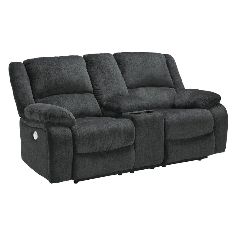 Signature Design by Ashley Draycoll 7650496 Double Reclining Power Loveseat with Console