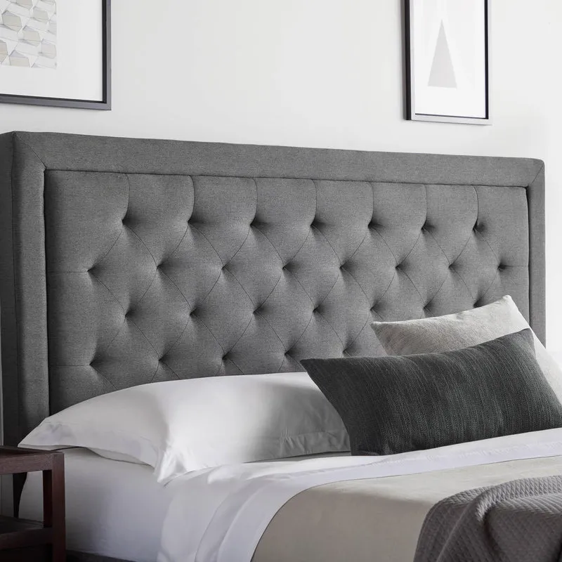 Malouf Hennessy Headboard - Stone (Queen)