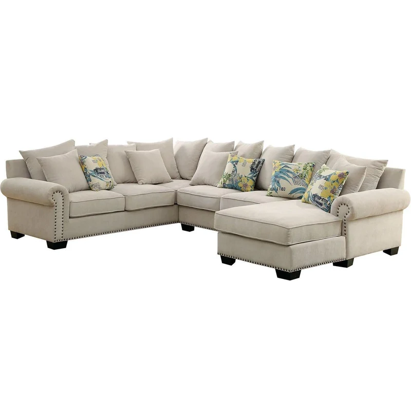 Furniture of America Skyler Fabric 3 pc Sectional CM6156-SECTIONAL