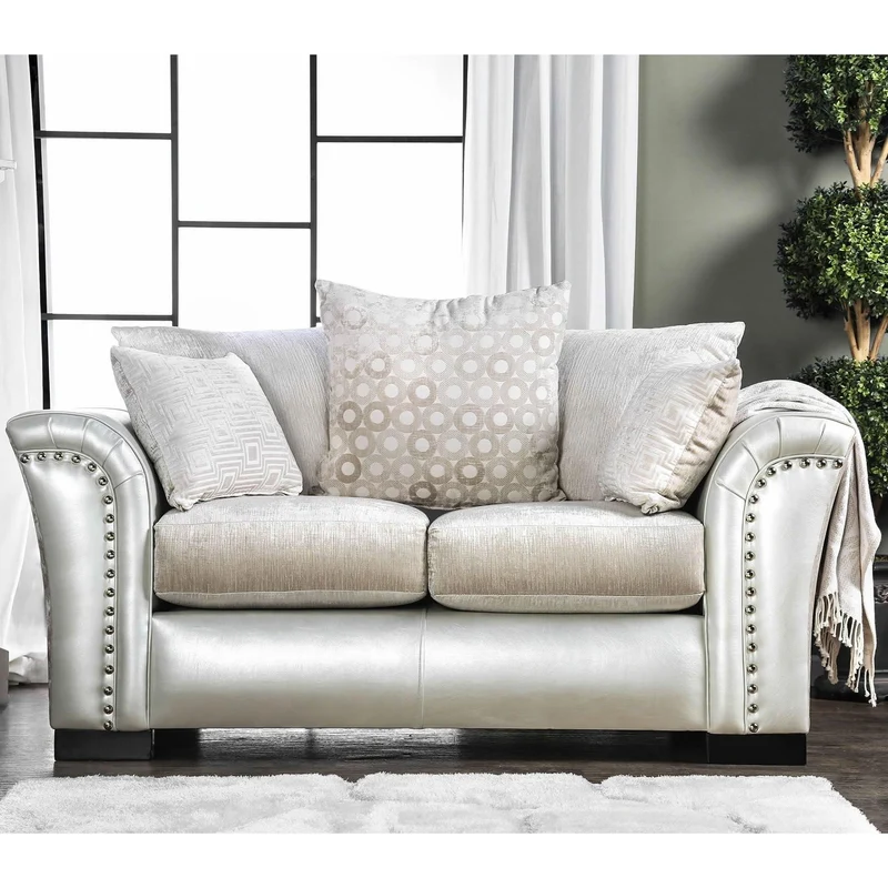 Furniture of America Benigno Stationary Fabric Loveseat SM6411-LV