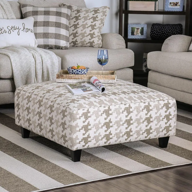 Furniture of America Christine Fabric Ottoman SM8280-OT