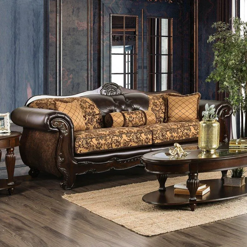 Furniture of America Quirino Stationary Fabric Sofa SM6417-SF
