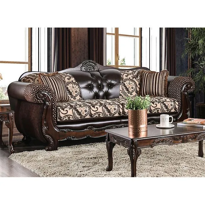 Furniture of America Quirino Stationary Fabric Sofa SM6416-SF