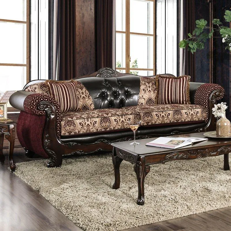 Furniture of America Quirino Stationary Fabric Sofa SM6415-SF