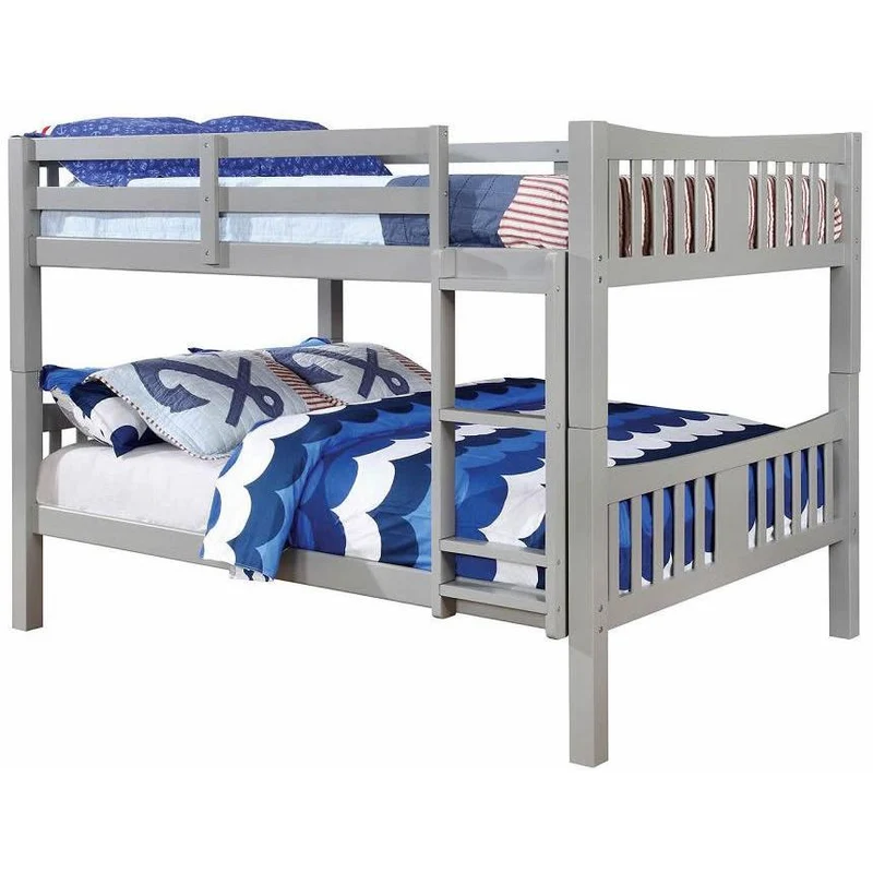 Furniture of America Cameron CM-BK929F-GY Full/Full Bunk Bed, Gray