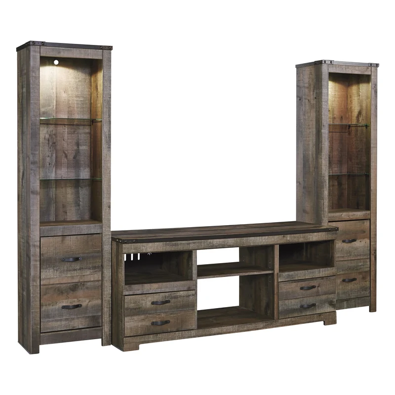 Signature Design by Ashley Trinell W446W18 3 pc Entertainment Center