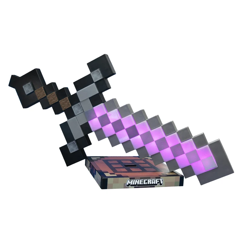 LED-Tischlampe 'Minecraft' - Netherite - Aufladbarer Akku