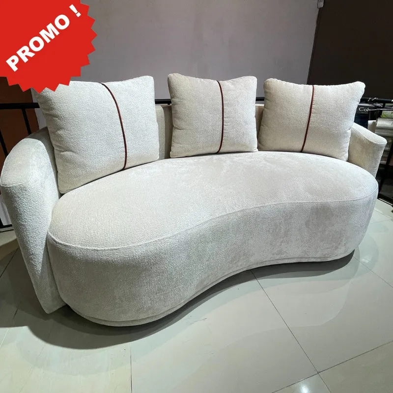Sofá Curvo Berlín – Diseño moderno con textura bouclé y forma orgánica