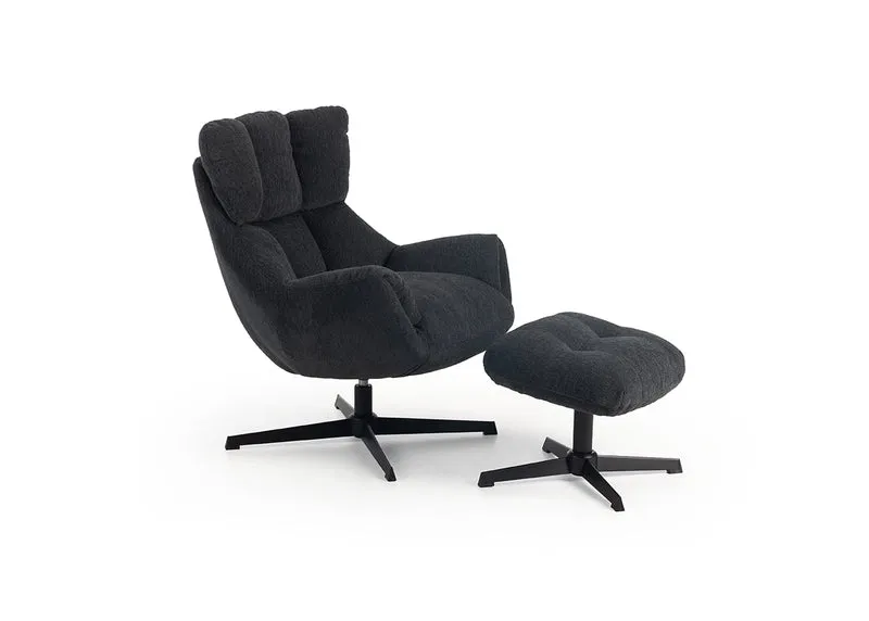 Sillon Amelia + Reposapies. Butaca Giratoria Relax