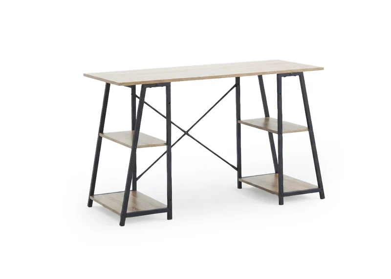 Mesa de Escritorio Estilo Industrial con Estantes Nancy