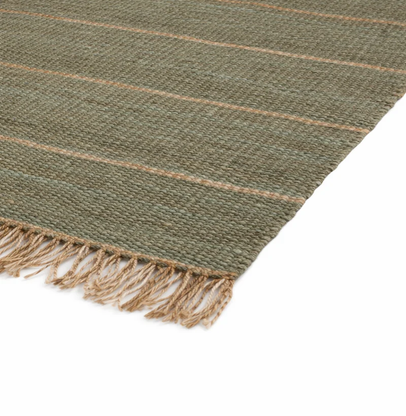 Alfombra hecha a mano - Nira - Verde oscuro - 100% yute