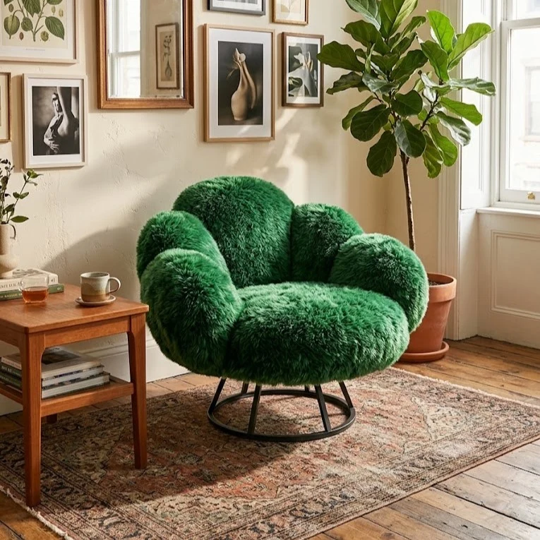Giant Paw Plush Velvet Lounge Accent Chair