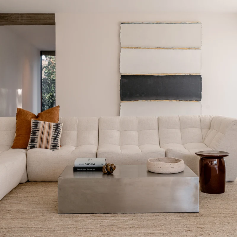 Mesa de centro rectangular Sienna - 120 cm - Acero inoxidable
