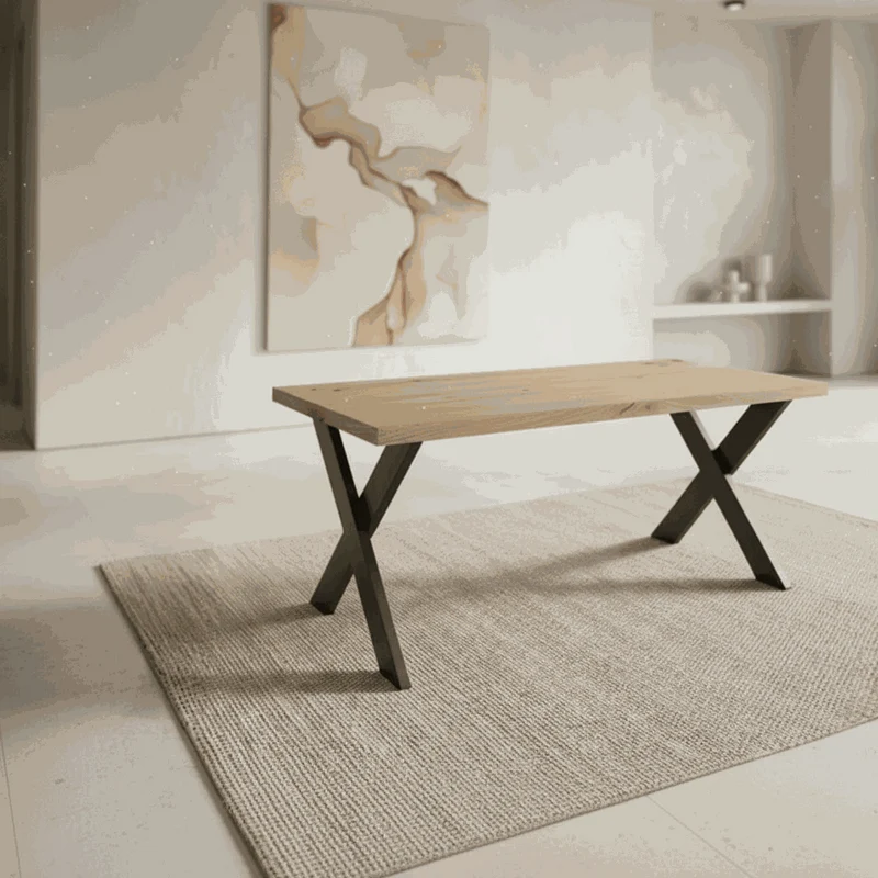 Mesa de centro fija patas metálicas BRUNA