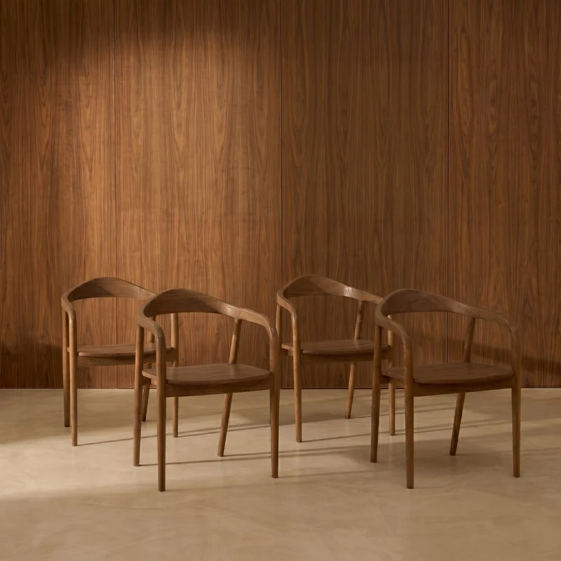 Pack 4 sillas Mode Wood Mocca