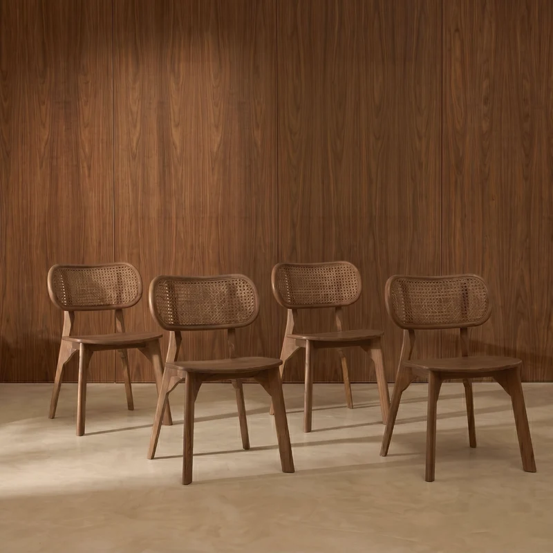 Pack 4 sillas Dari Wood Mocca