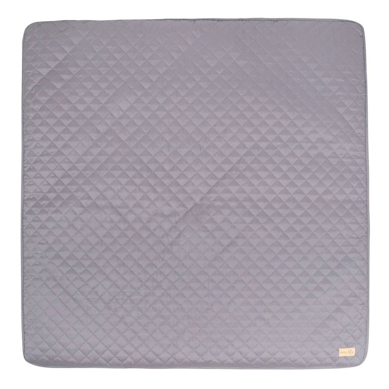 Krabbeldecke 'roba Style' - 100 x 100 cm - Spieldecke gesteppt - Anthrazit